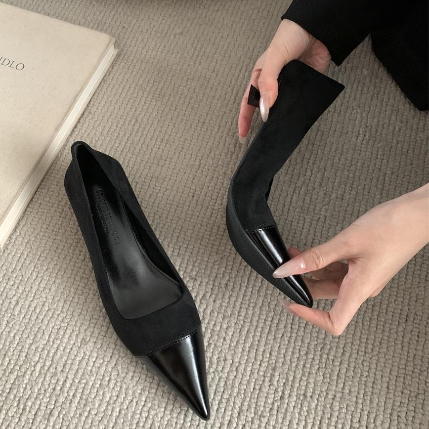

Мода Bailamos 2025 Весна Женские Сексуальные Туфли-лодочки с Острым Носком и Мелким Вырезом Модные Женские Элегантные Вечерние Туфли-лодочки на Тонком Высоком Каблуке M 39 чёрный