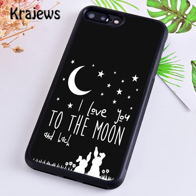 Krajews I Love You To The Moon And Back Soft Phone Case Cover For iPhone 17 Air 16 15 14 plus 11 12 13 pro max Fundas