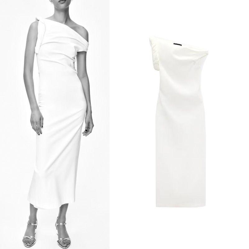 Off-the-Shoulder Summer New Arrival Sexy Temperament Midi Skirt Dress