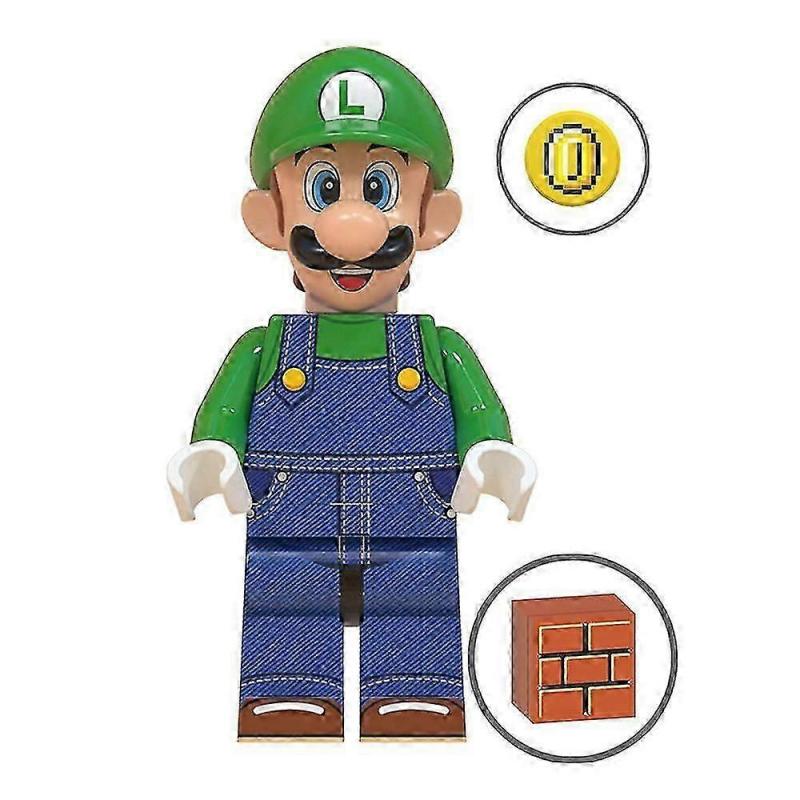 8ks/sada Super Mario Minifigurka Sestavené Stavební Kostky Hračky Figurka Pro Děti Dárky