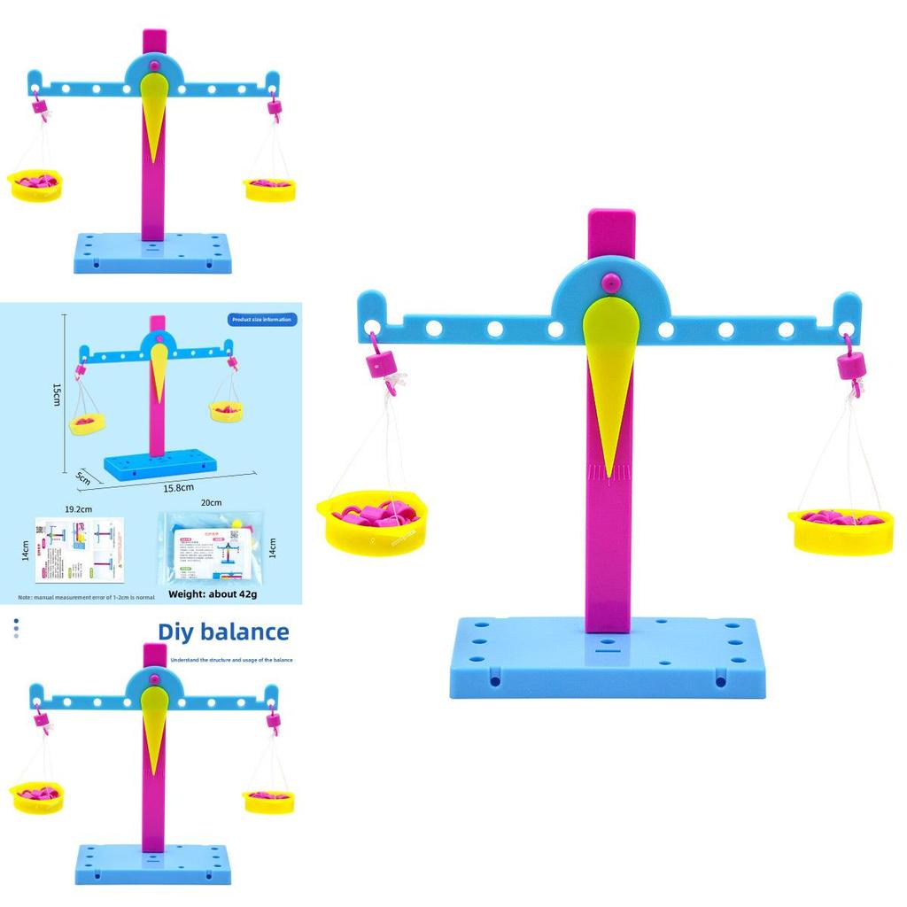 Ensemble de Matériaux Modèle d'Assemblage Balance d'Expérience Scientifique Jouet Puzzle pour Enfants Éducatif