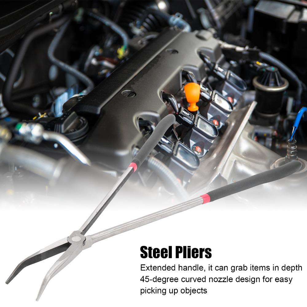Nonslip Handle Long Handle Steel Pliers Carbon Steel Long Reach Pliers Narrow Spaces