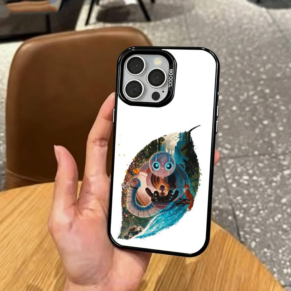 

Cozy The W-Wild Robot Phone Case For iPhone17,16,15,14,13,12,11 Plus,Pro Max Colored Silver Plated Inside Cover iPhone15promax