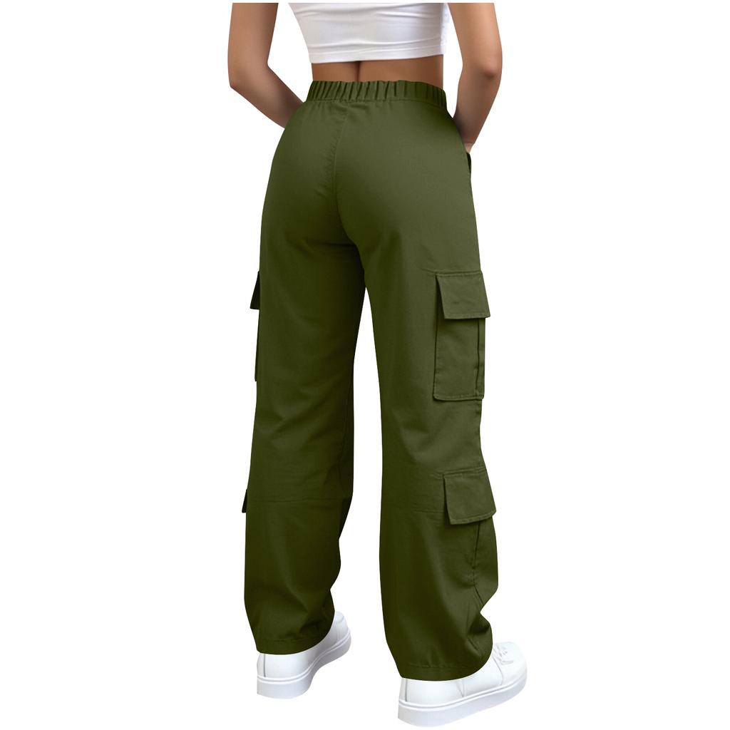 Women's Corduroy Pants Casual Women's Solid Color Corduroy Loose Straight Pants