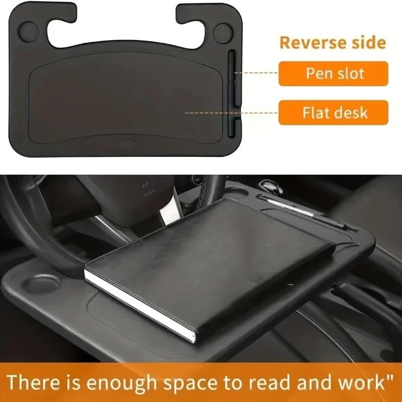 1PCS Portable Car Laptop Computer Desk Mount Stand Eat Work Car Steering Wheel Dining Table BracketDrink Food Coffee Tray Board