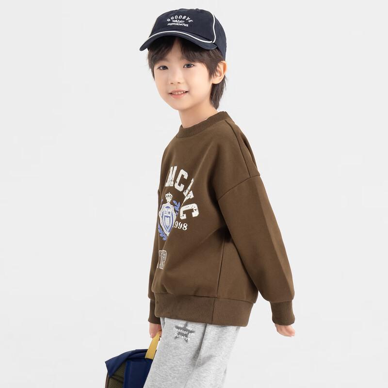 Duoduo Boys  American Retro Print Crewneck Sweatshirt 110