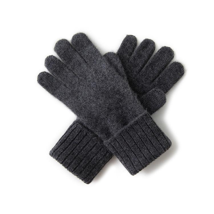 New Autumn and Winter Unisex Solid Color Striped Warm Cycling Windproof Outdoor Knitted Gloves