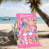Customizable personalized beach towels Ms. Rachel themed designs.Suitable for the beach, yoga, sports;ideal as beach accessories