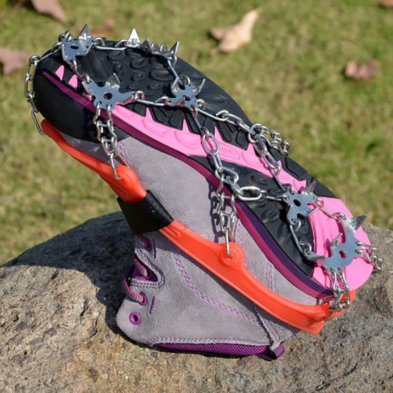 Ice Teeth 18 Snow Crampons Antislip Climbing Gripper Shoe Covers Cleats Spike