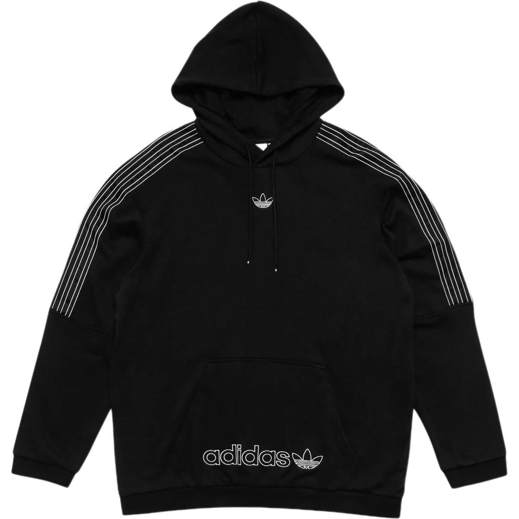Adidas Originals Sprt Series Comfortable Three-Stripe Hoodie Men Hoodies Black GN2470