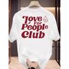 European sizes American Vintage Letter Print Trendy Design Pure Short-Sleeve T-Shirt for Men