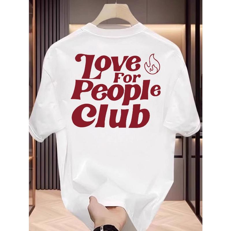 European sizes American Vintage Letter Print Trendy Design Pure Short-Sleeve T-Shirt for Men