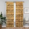 Muzieknoot Gordijnen Camera Raamgordijn Kamer Paneelgordijnen Huis Interieur Scheidingswand Vintage Insectenwerend Gemaakt Van Polyester