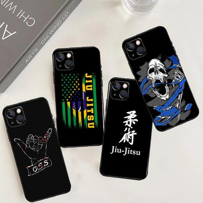 Étui BJJ Jiu Jitsu Brésilien Pour iPhone 15 16 11 12 13 14 Pro Max 7 8 Plus XR X XS Max 12 13 Mini Coque Arrière