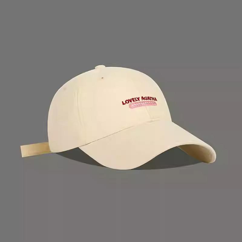 Baseball Cap Beige Hat Women's Summer Fashion Versatile Letter Cap Student Tide