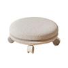 360° Rotating Rolling Stool Low Roller Seat Footstool Makeup Noise Universal Wheels