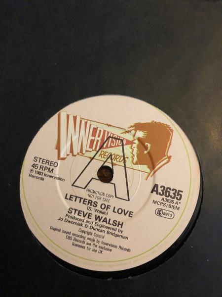 

7inch Record STEVE WALSH - Letters Of Love A3635PROMO Innervision Rec 1983 UK Pop Used
