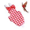 Bird Diaper Adjustable Red Grid Pattern Parrots Pilot Suit for Macaw Budgies ParakeetXS Red Grid