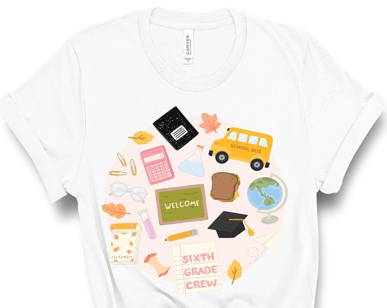 Sixth Grade Crew Shirt, 6th Grade Squad Shirt, Sixth Grade Team Crew Shirt, 6th Grade Teacher Shirt, 6th Grade Teacher, Back to School Shirt 3XL