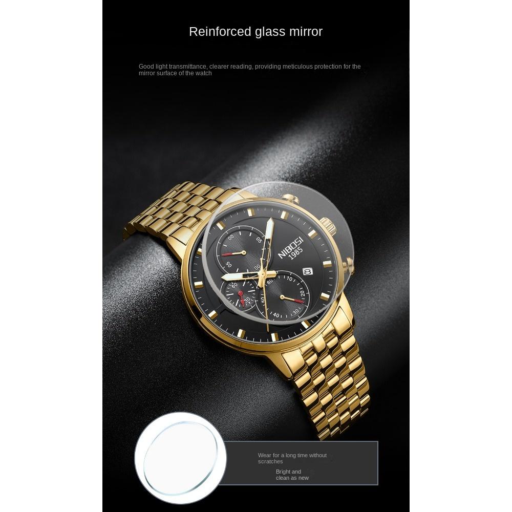 NIBOSI Brand New Quartz Watch Enhanced Personality Men's Watch Luminous Waterproof Multi-functional Watch