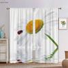 2-Piece Set Of Flower 3d Printed Curtains Machine Washable Bedroom Living Room Kitchen Four Seasons Decorative Curtains