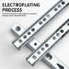2 Conjuntos de Corrediças de Gaveta com Rolamento de Deslizamento Suave 17mm de Largura Deslizamento Bidirecional Corrediças de Gaveta 8"-17" Acessórios de Ferragens Trilho de Gaveta