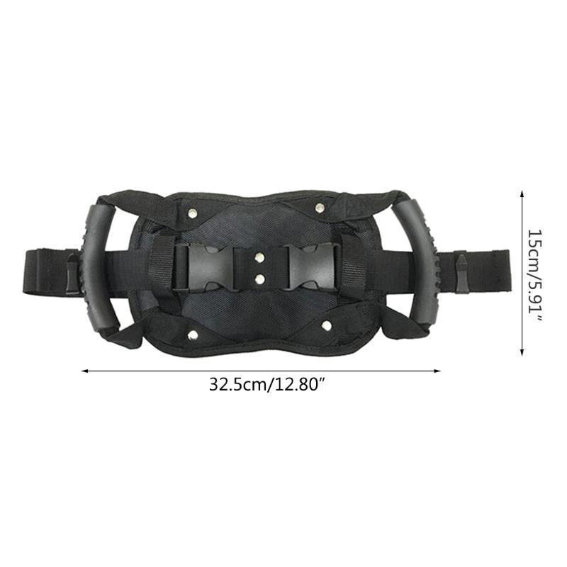 31BC Motorcycle Passenger Safety Belt Rear Passenger Grip Grab Handle Adjustable Non-Slip Strap Universal Motorcycles