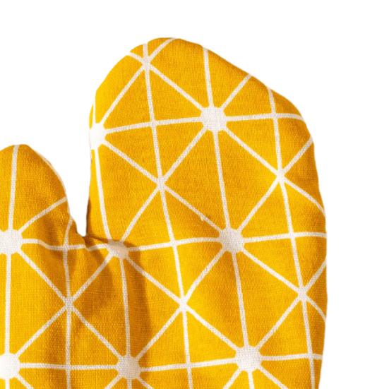 Pot Holder And Glove Set Heat Resistant Anti-scald Cooking Gloves Thick Cotton Oven Mitts Nordic Style Kitchen Safety