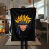 Naruto Uzumaki Pattern Flannel Blanket, High Quality Comfortable for All Seasons, Home Decor, Warmth and Comfort, Perfect for Gifts.
