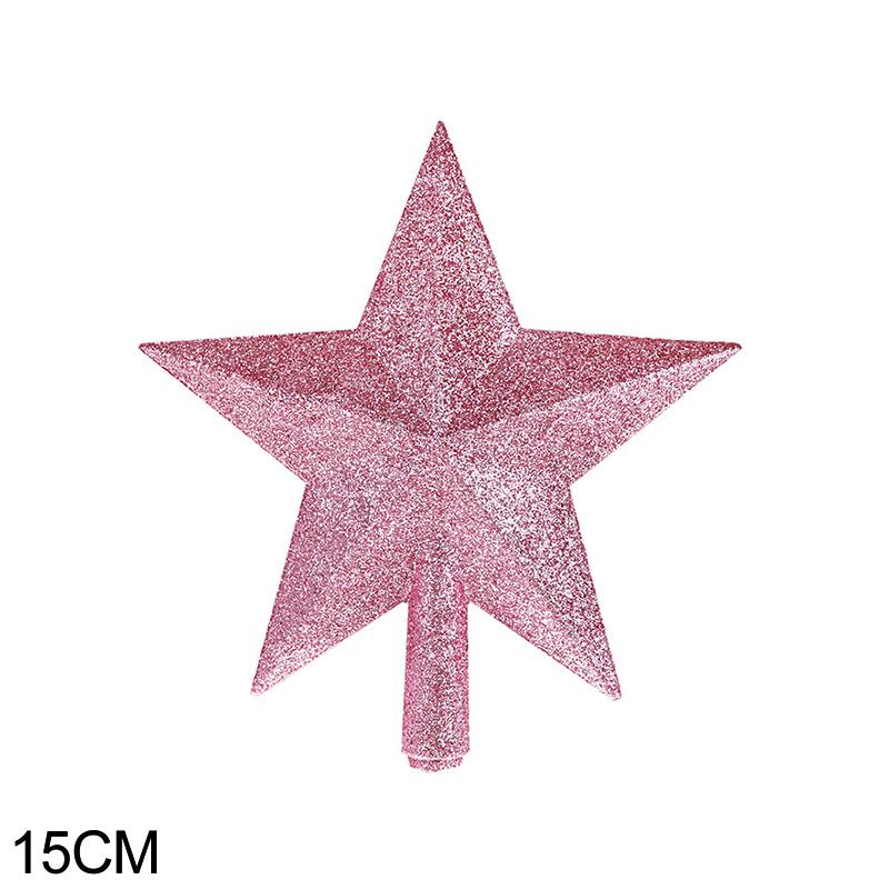 15/20cm Christmas Tree Top Star Merry Christmas Decorations for Home Shiny Gold Powder Five-pointed Star New Year's Ornament