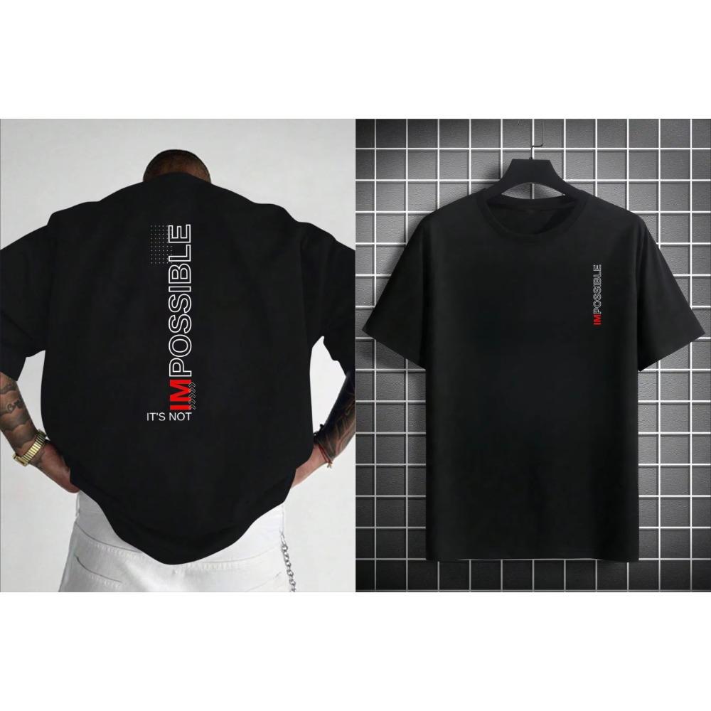 Creative Design T-shirt Men's Summer Casual Fashion Trend Round Neck Short Sleeve Loose and Comfortable Pure Cotton Men Clothing