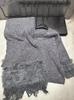 Autumn/Winter 2025 V-Neck Knit Pullover with Fur Scarf - Loose, Versatile, Long Sleeve Style