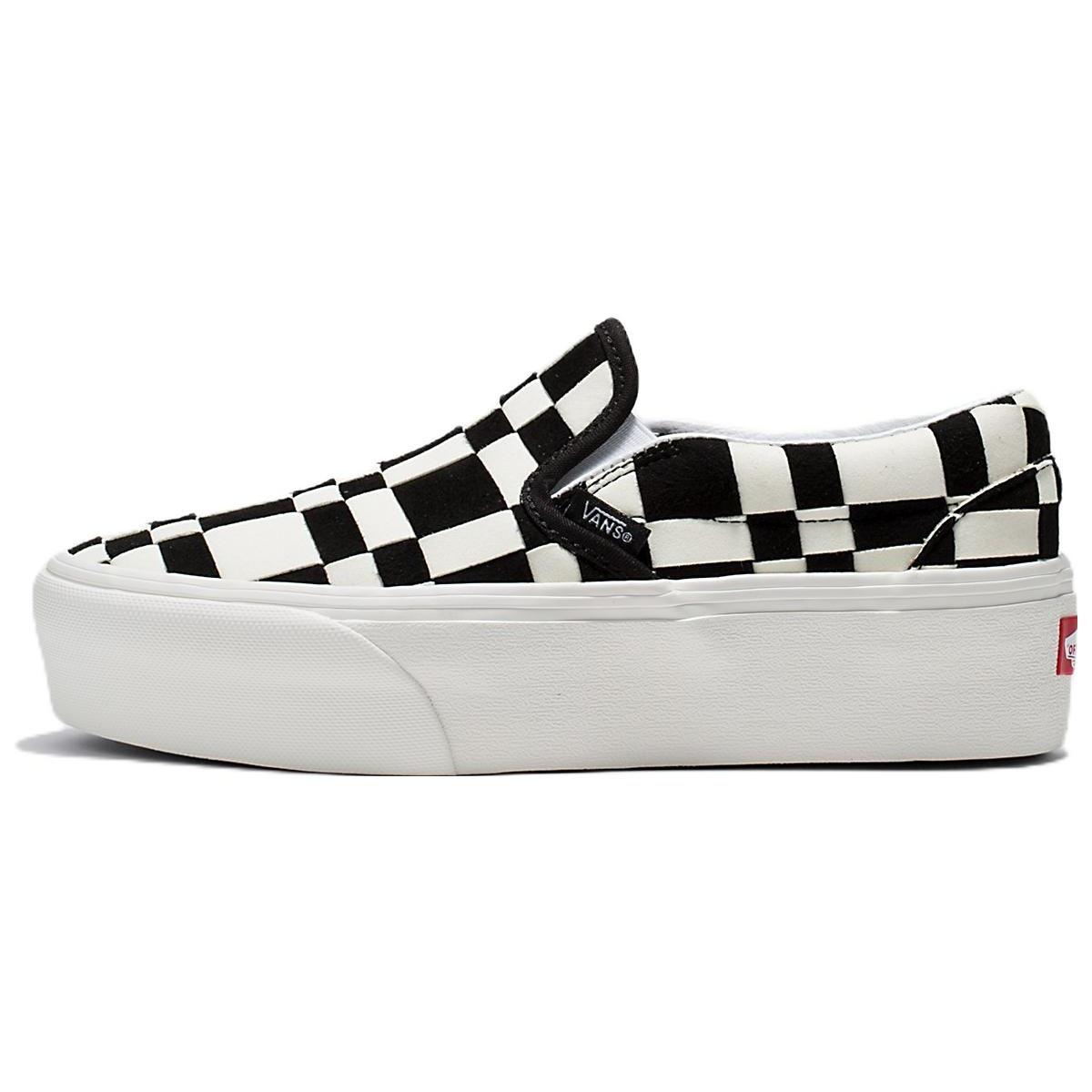 Vans Slip-On Woven Check Classic Stackform White Black Men s VN0A7Q5RBZW EU 44