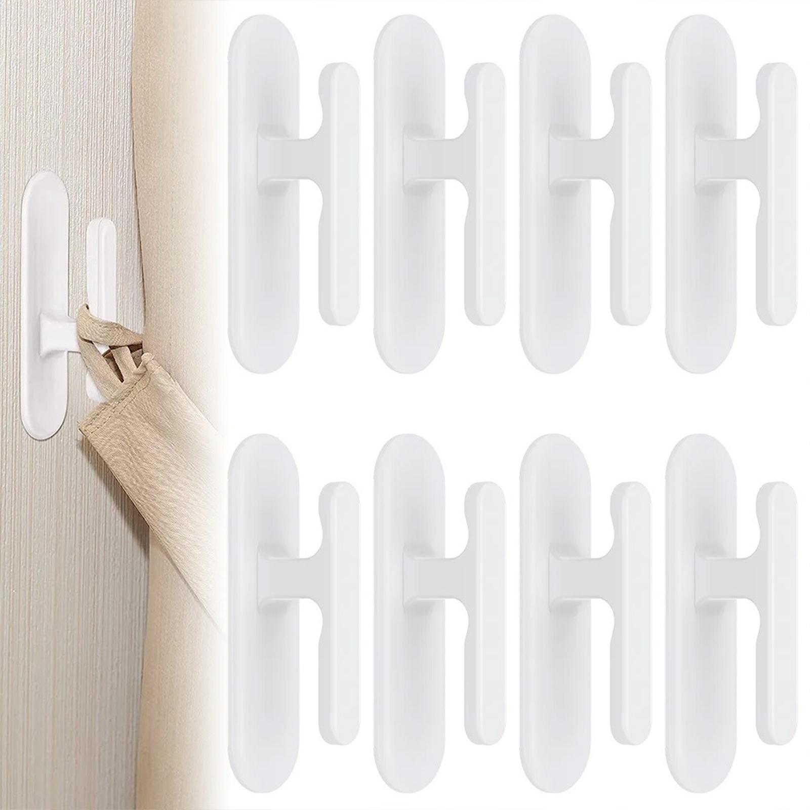 

Self Adhesive Blinds Cord Plastic Window Curtain Rope Hook Hanging Punch Free Wall Mounted Hanger One Size белый