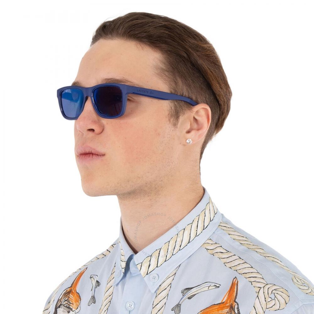 Buy Lacoste Blue Square Unisex Sunglasses L3630S 424 50 at  display picture 1