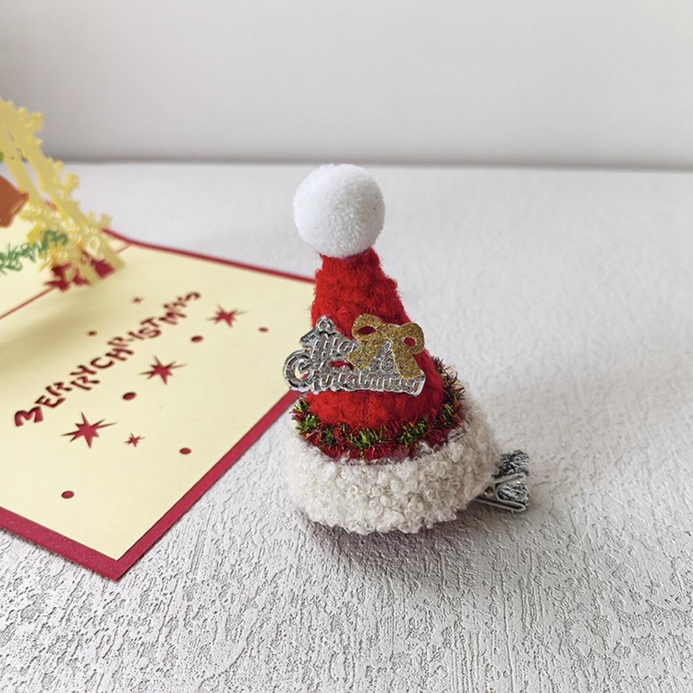 Bowknot Children Deer Antler Hair Clip Sequin Christmas Hat Headband Christmas Hat Hairpin  Girls