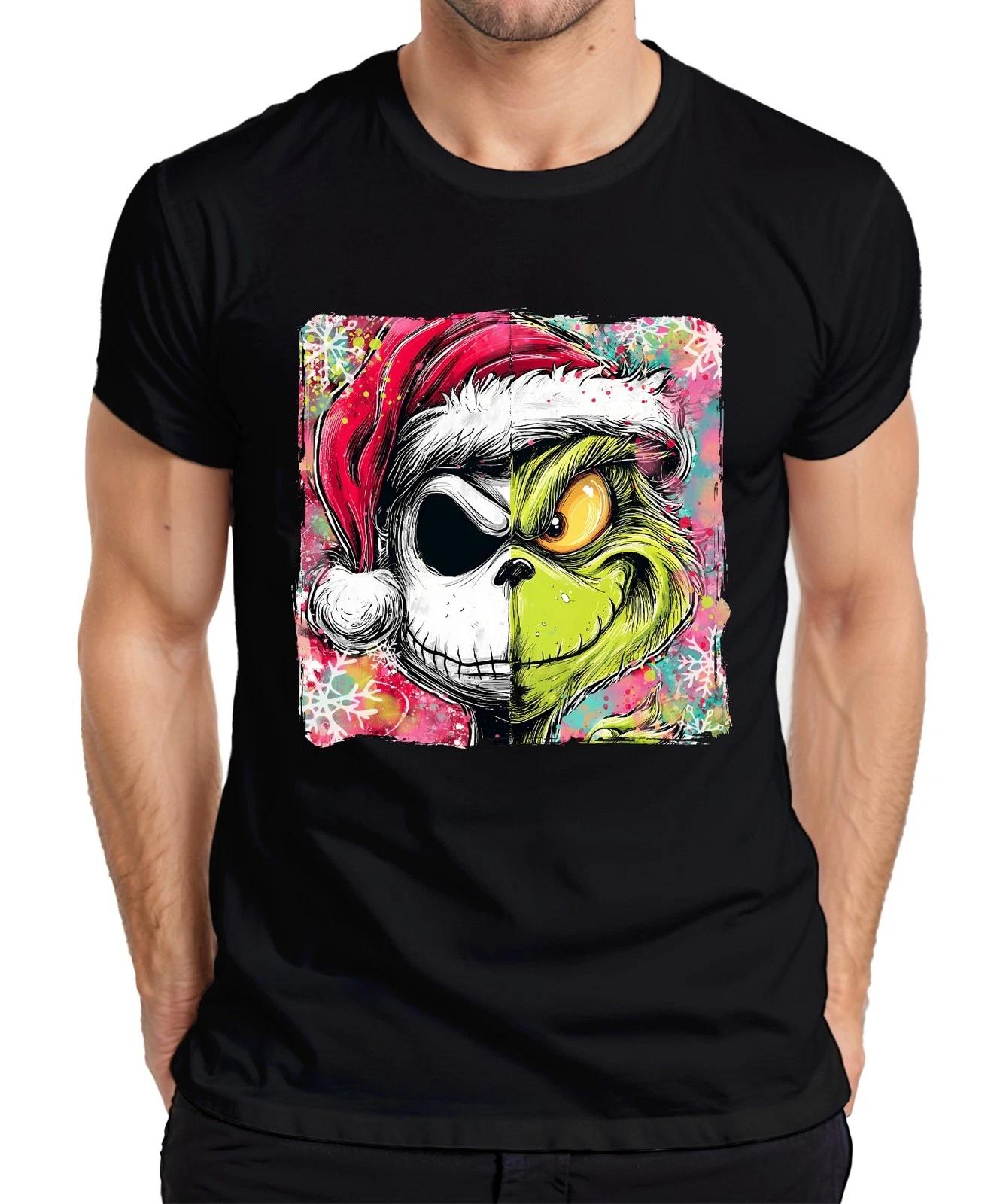 Grinch Jack Skellington Skelett Nightmare before Christmas Weihnachten Herren T- XL