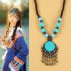 Vintage Styles Sweater Necklace Fashionable Women Headpiece Beaded Hairpiece for Special Event