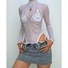 Pearl Chain Tassel Halter Body Chain Top