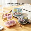 Portable Pill Organizer 7 Days Weekly Mini Medicine Storage Box Travel Small Pill Case with Lid
