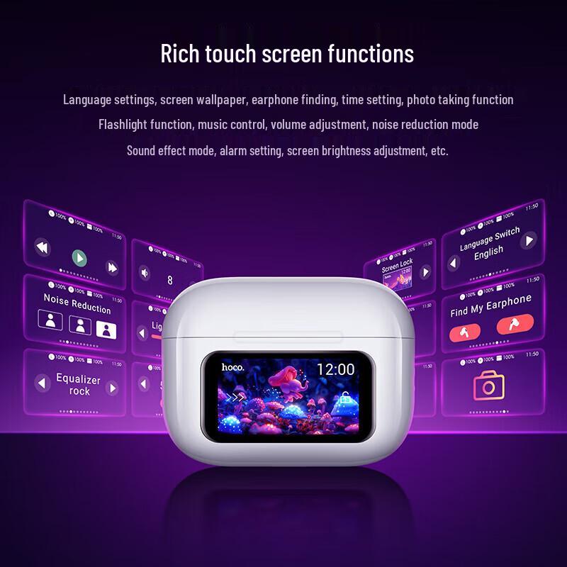 HOCO EW72 True Wireless ANC Ohrhörer mit Farb-Touchscreen