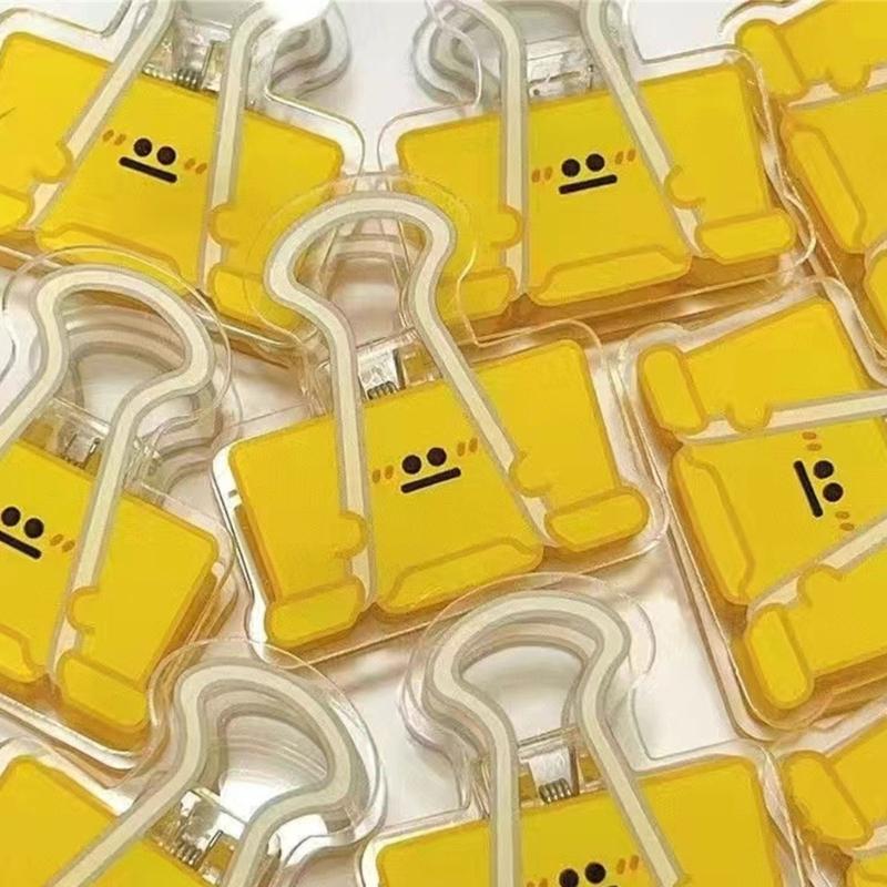 Cartoon Big Eye Acrylic Paper Clip Acrylic Paper Clamp for Food Bag Photo File Receipt Drawing Board Kitchen Office Use
