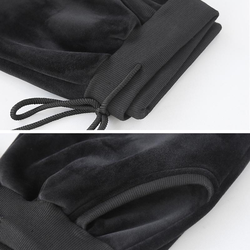 Winter Women Cotton Thickening Lamb Hair Warm Sweatpants Casual Comfy Sweatpants Leisure Trousers Pants