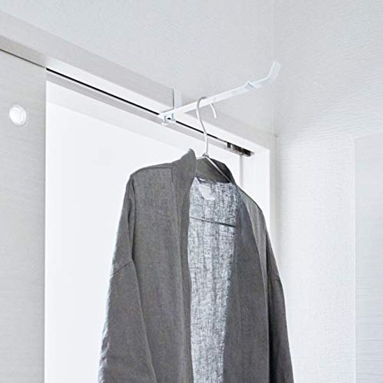 Yamazaki Laundry Indoor Drying Hanger White W2 x D24 x Tower Hook Hanger Clothesline Indoor Hanger 4930 Approx. H4.2cm