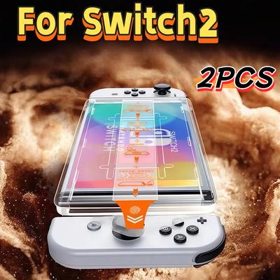 Switch2 7.9 pouces 2026 Protection d'écran en Verre Trempé 2 Pièces Dureté 9H Sans Bulles Anti-Rayures Sans Poussière