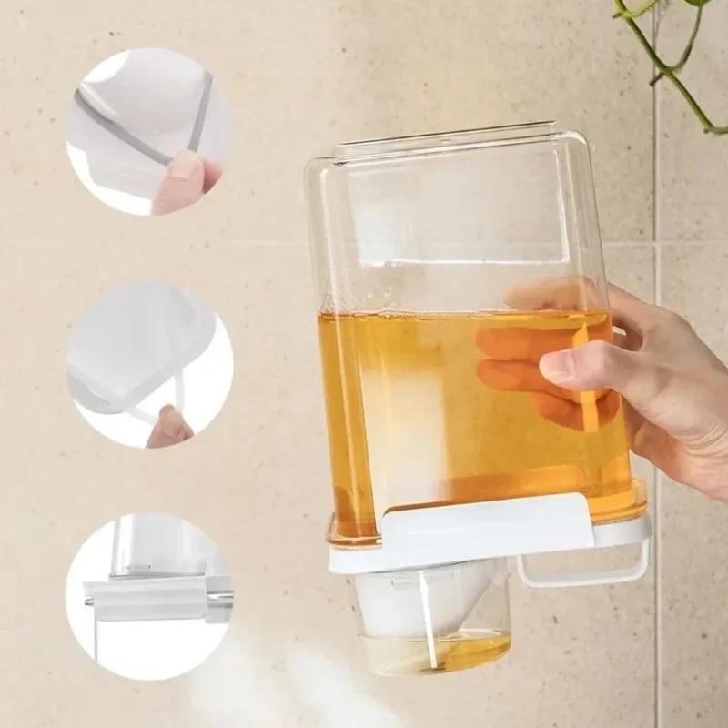 1100/1800/2300Ml Laundry Detergent Dispenser Powder Storage Box Airtight Clear Washing Powder Box with Lids Liquid Container