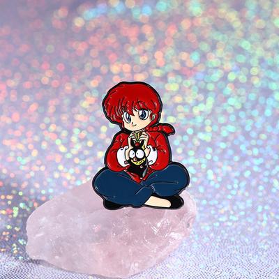 Anime-Charaktere Emaille-Anstecknadeln Individuell Niedliche Mädchen Schwein Broschen Reversabzeichen Kleidung Lustiger Schmuck Geschenk für Kinder Freunde