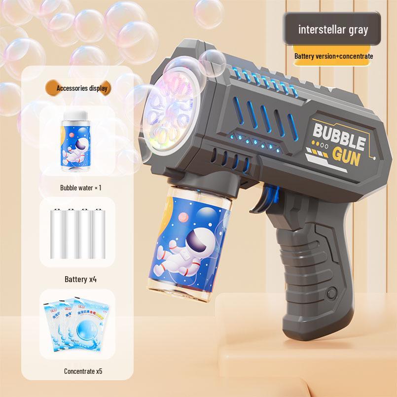 Jucărie Mașină de Baloane Gatling Portabilă cu 10 Orificii – Pistol Automat de Baloane pentru Copii