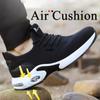 Fashion Steel Toe Safety Shoes Men Breathable Work Sneakers Air Cushion Work Safety Boots Puncture Proof Industrial Working Shoes Male