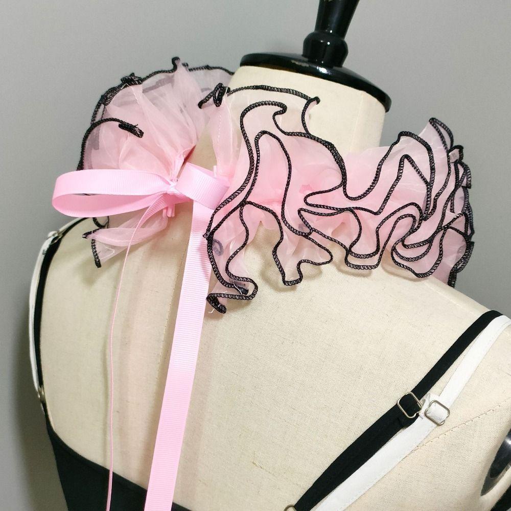 Detachable False Collar Layered Design Necklace Shawl Clown Neck Collar  Cosplay Accessories